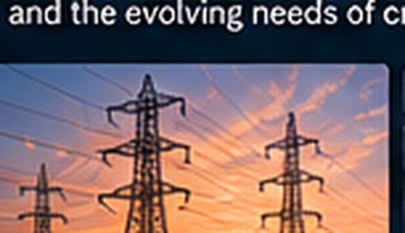 Illustrative transmission network at sunset